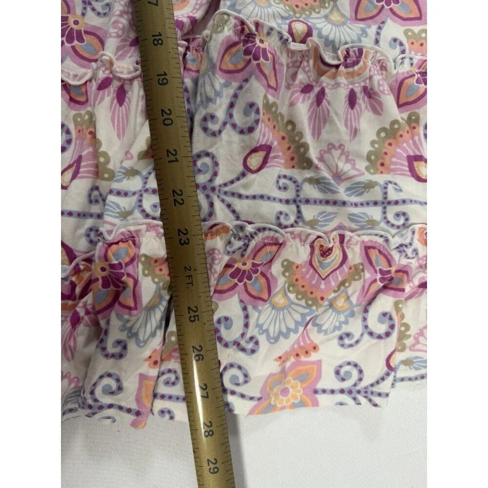 Matilda Jane tiered tank top in a vibrant floral and paisley pattern Size Large